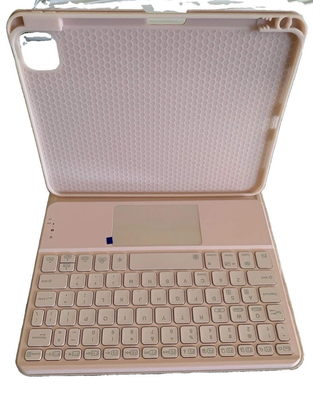 Hamile Keyboard Case for iPad Pro 11” M5/M4 2025 2024 Touchpad Light Pink